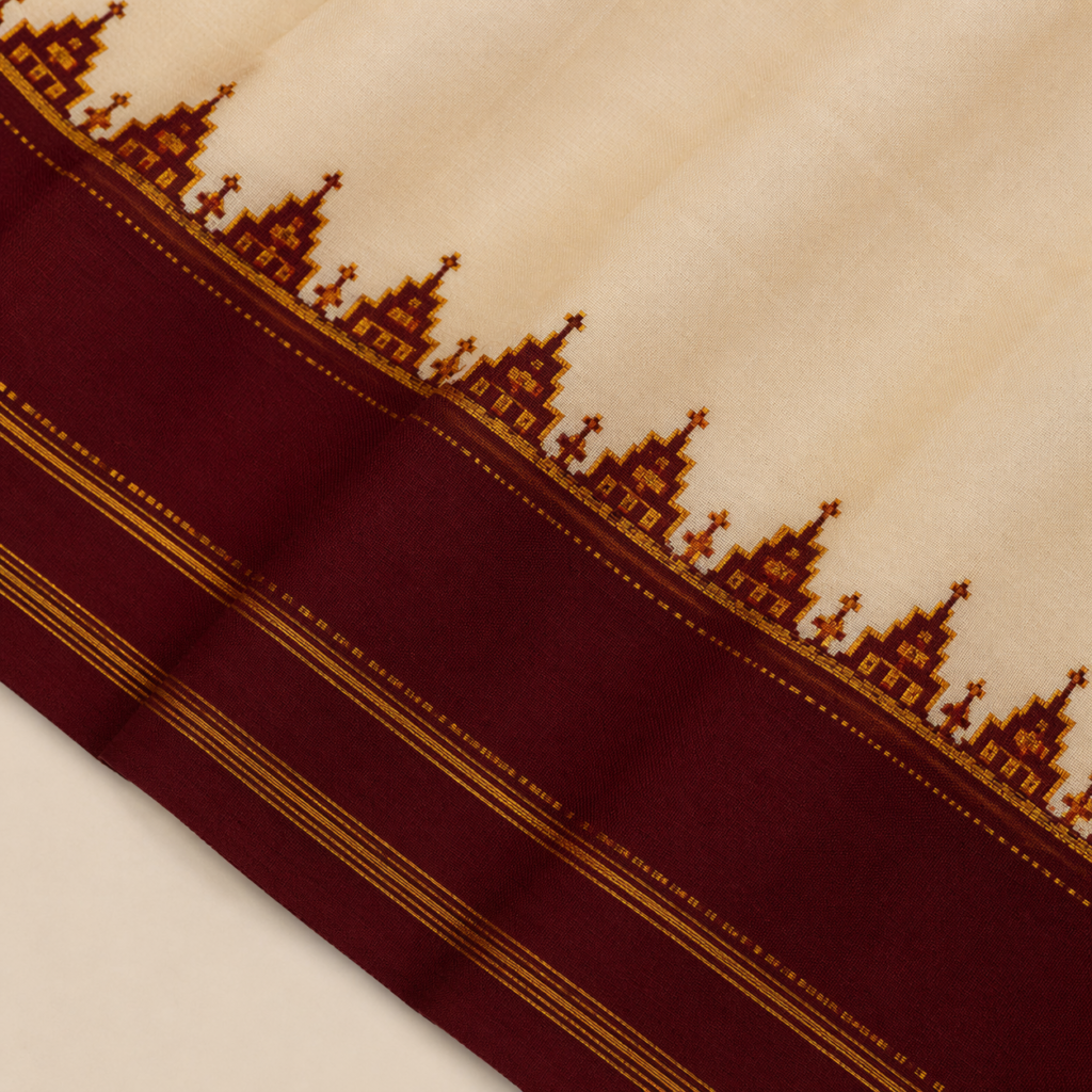 Authentic Balaramapuram Handloom Kerala Kasavu Saree | Pure Cotton