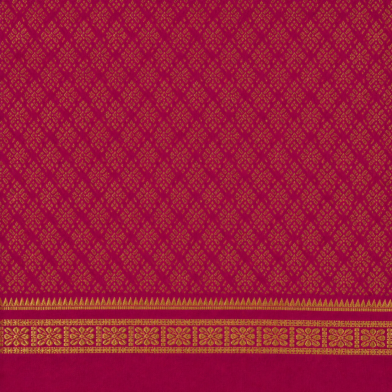 Premium Pure Mysore Silk Saree with Elegant Traditional Golden Zari Border - Image 2