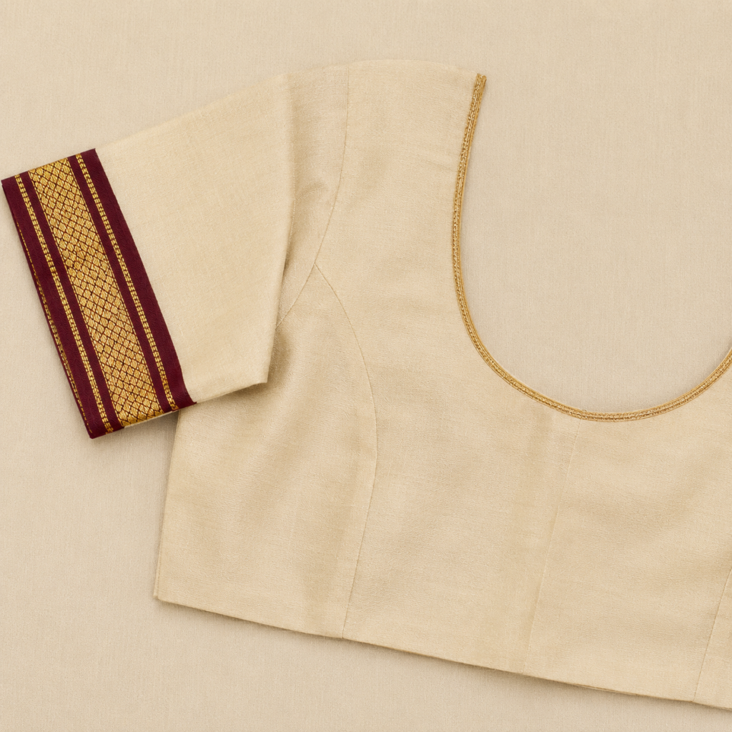 Authentic Chendamangalam Handloom Saree | Pure Cotton Kerala Kasavu