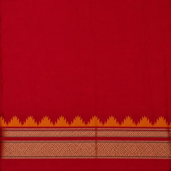 Lemon Yellow Gadwal Jari Butta Ilkal Silk Saree with Chikki Paras Border