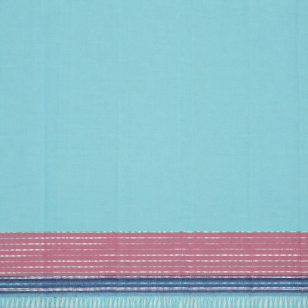 Punarjeevana Pastel Green Handwoven Patteda Anchu Cotton Saree – Reversible Traditional Handloom Saree