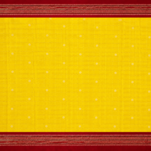 Lemon Yellow Gadwal Jari Butta Ilkal Silk Saree with Chikki Paras Border - Image 4