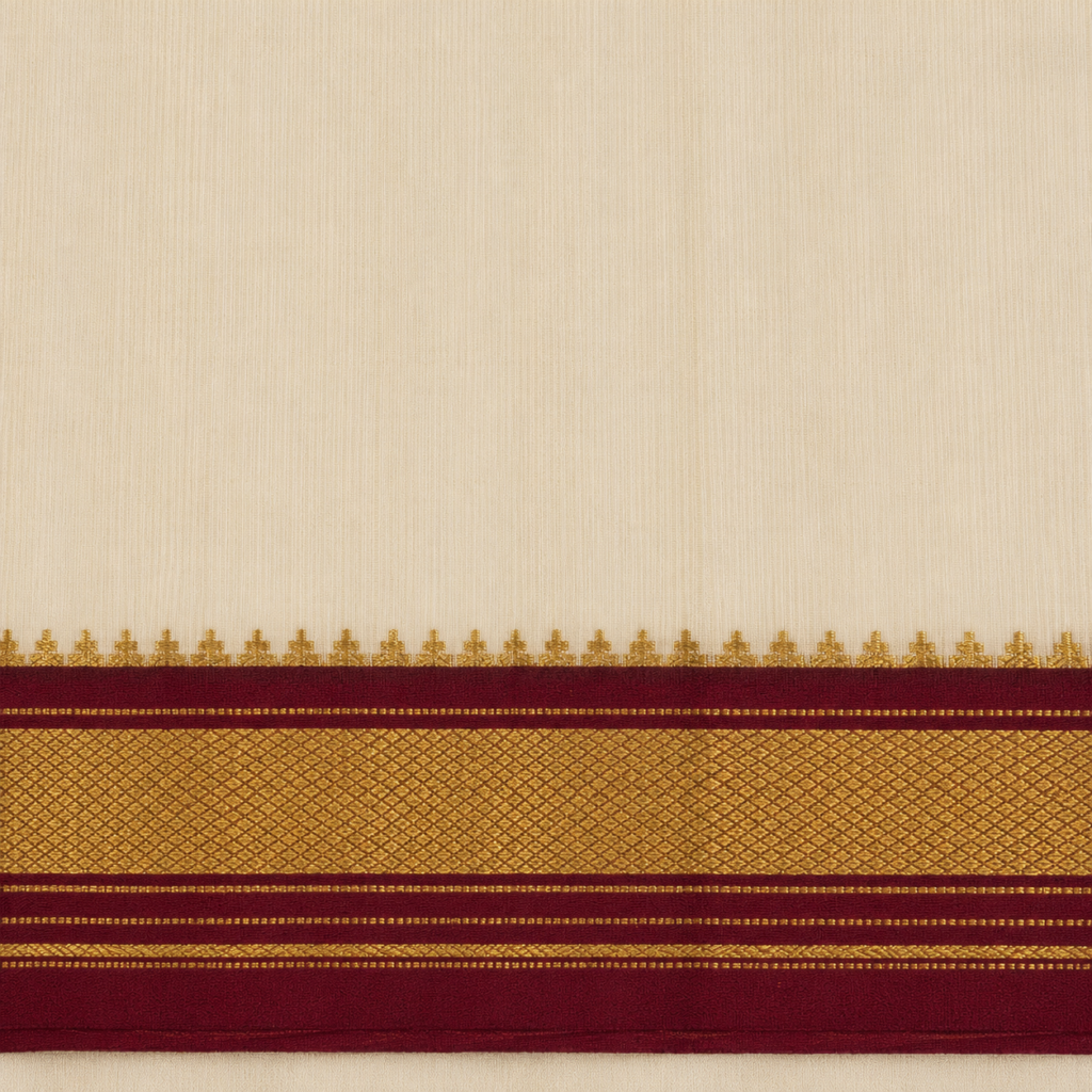 Authentic Chendamangalam Handloom Saree | Pure Cotton Kerala Kasavu