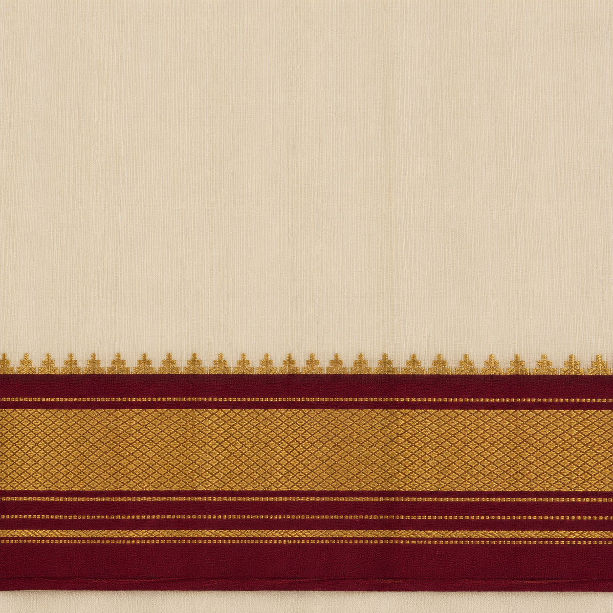 Authentic Chendamangalam Handloom Saree | Pure Cotton Kerala Kasavu - Image 3