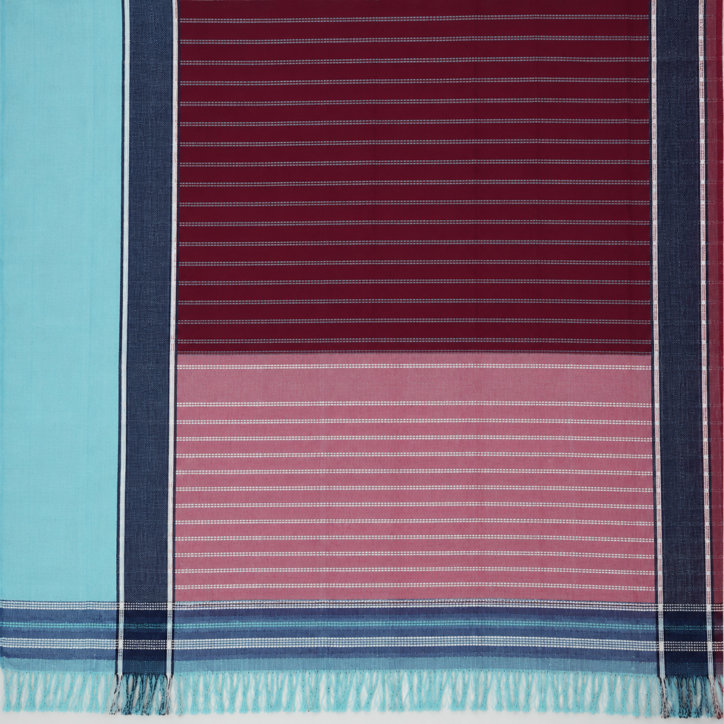 Punarjeevana Pastel Green Handwoven Patteda Anchu Cotton Saree – Reversible Traditional Handloom Saree