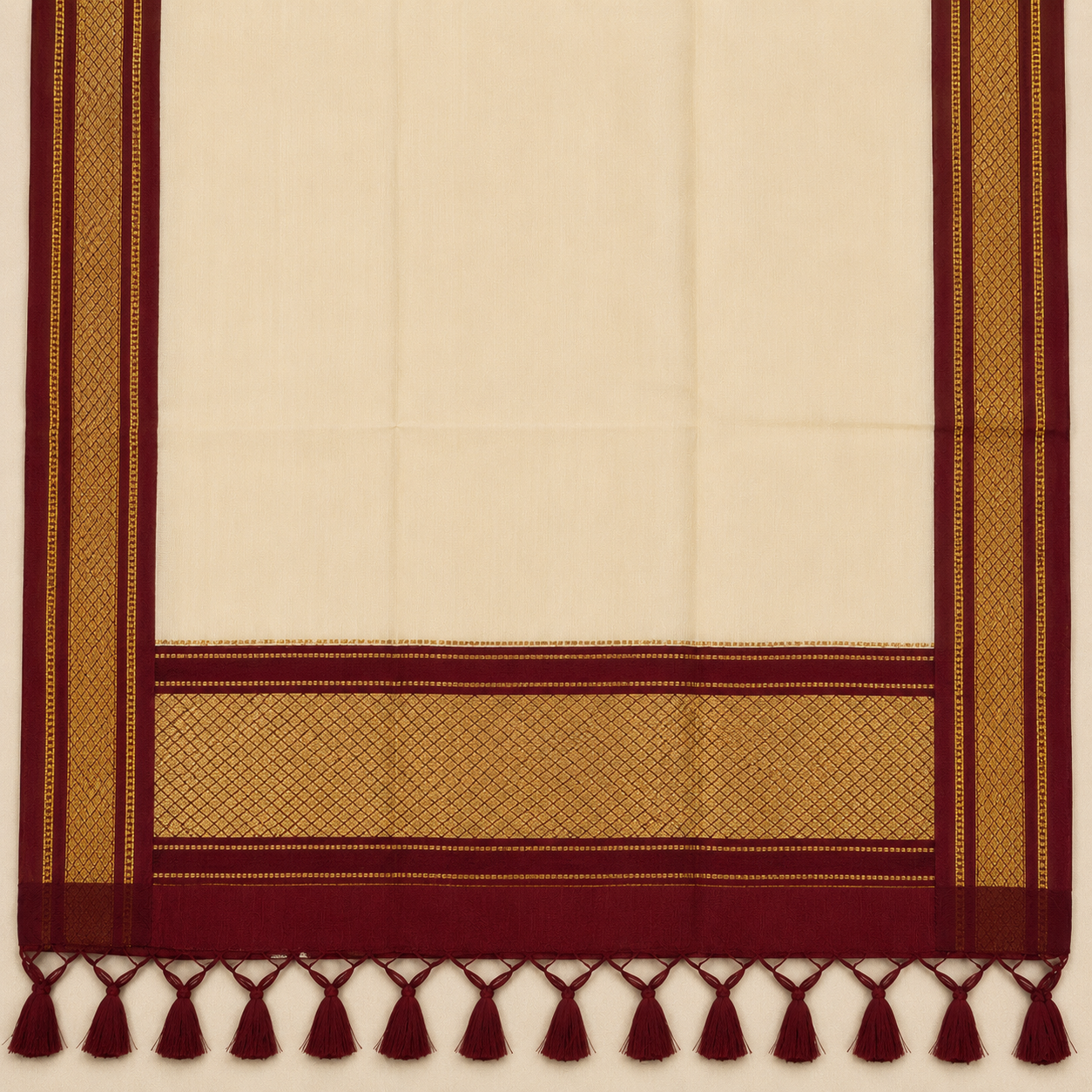 Authentic Chendamangalam Handloom Saree | Pure Cotton Kerala Kasavu - Image 4