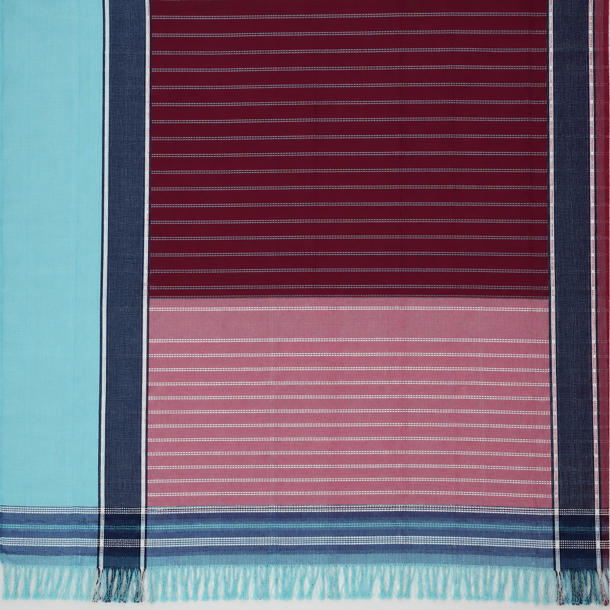 Punarjeevana Pastel Green Handwoven Patteda Anchu Cotton Saree – Reversible Traditional Handloom Saree - Image 4